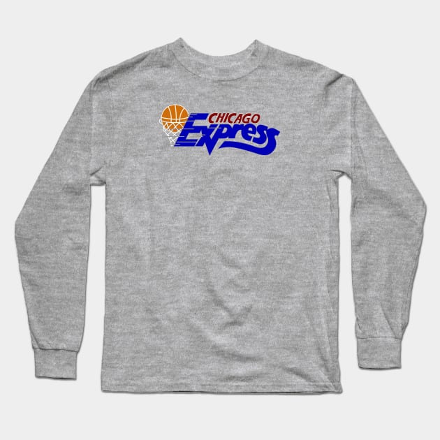 DEFUNCT - Chicago Express Basketball Long Sleeve T-Shirt by LocalZonly